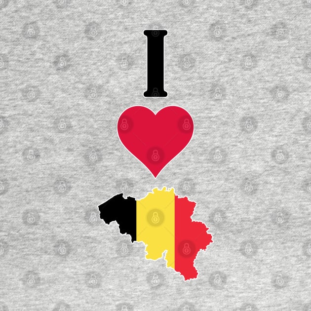 I Love Belgium Vertical I Heart Country Flag Map by Sports Stars ⭐⭐⭐⭐⭐